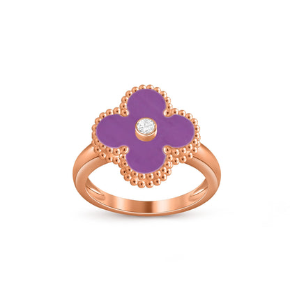 [Cadisa]CLOVER DIAMOND RING ROSE GOLD COLLECTION