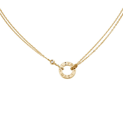 [Cadisa] LOVE NECKLACE 16MM 2 DIAMONDS