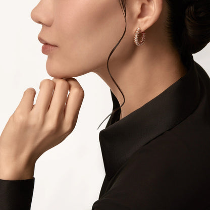 [Cadisa] CLASH FULL DIAMOND MEDIUM EARRINGS