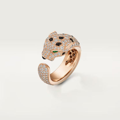 [Cadisa] PANTHERE SPOTTED FULL DIAMOND MEDIUM RING