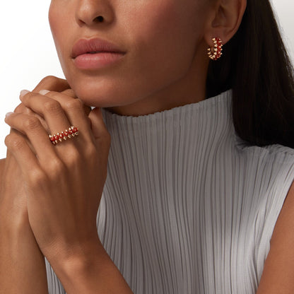 [Cadisa] CLASH 7.9MM AGATE CHALCEDONY EARRINGS