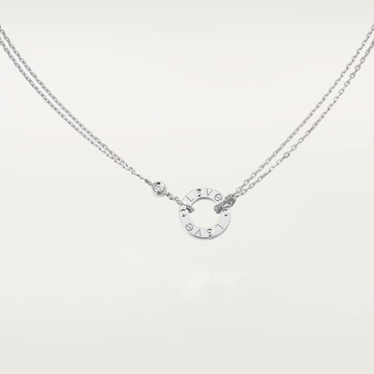 [Cadisa] LOVE NECKLACE 16MM 2 DIAMONDS