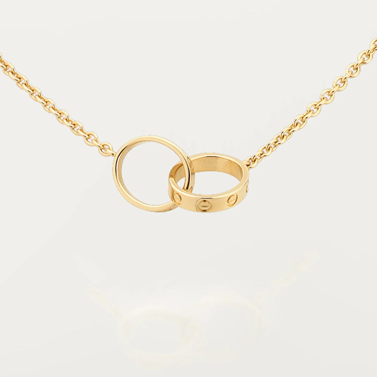 [Cadisa] LOVE DOUBLE RING NECKLACE