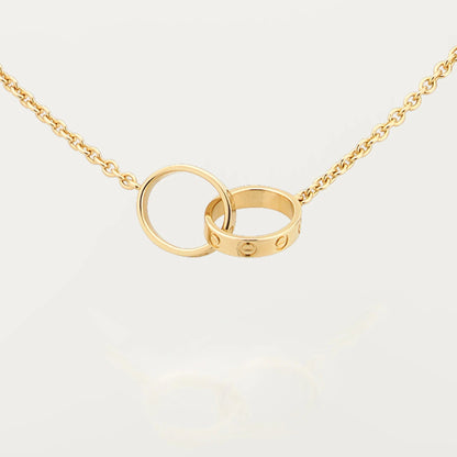[Cadisa] LOVE DOUBLE RING NECKLACE