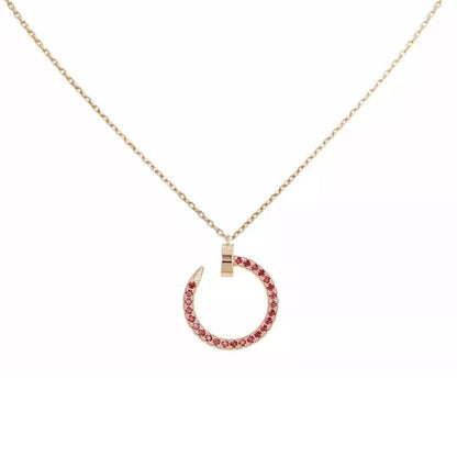 [Cadisa] JUSTE NECKLACE RED FULL DIAMONDS