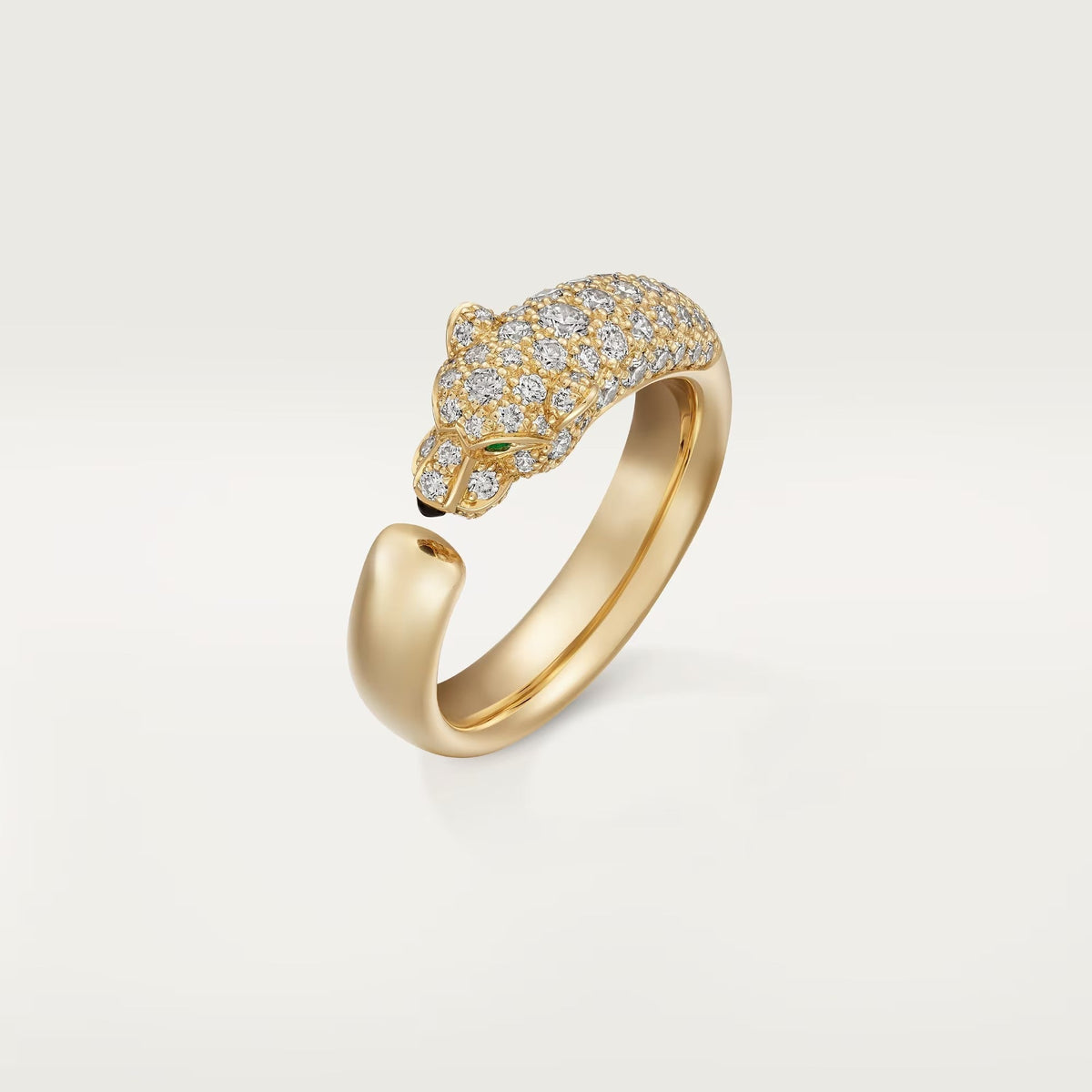 [Cadisa] PANTHERE HALF DIAMOND SMALL RING