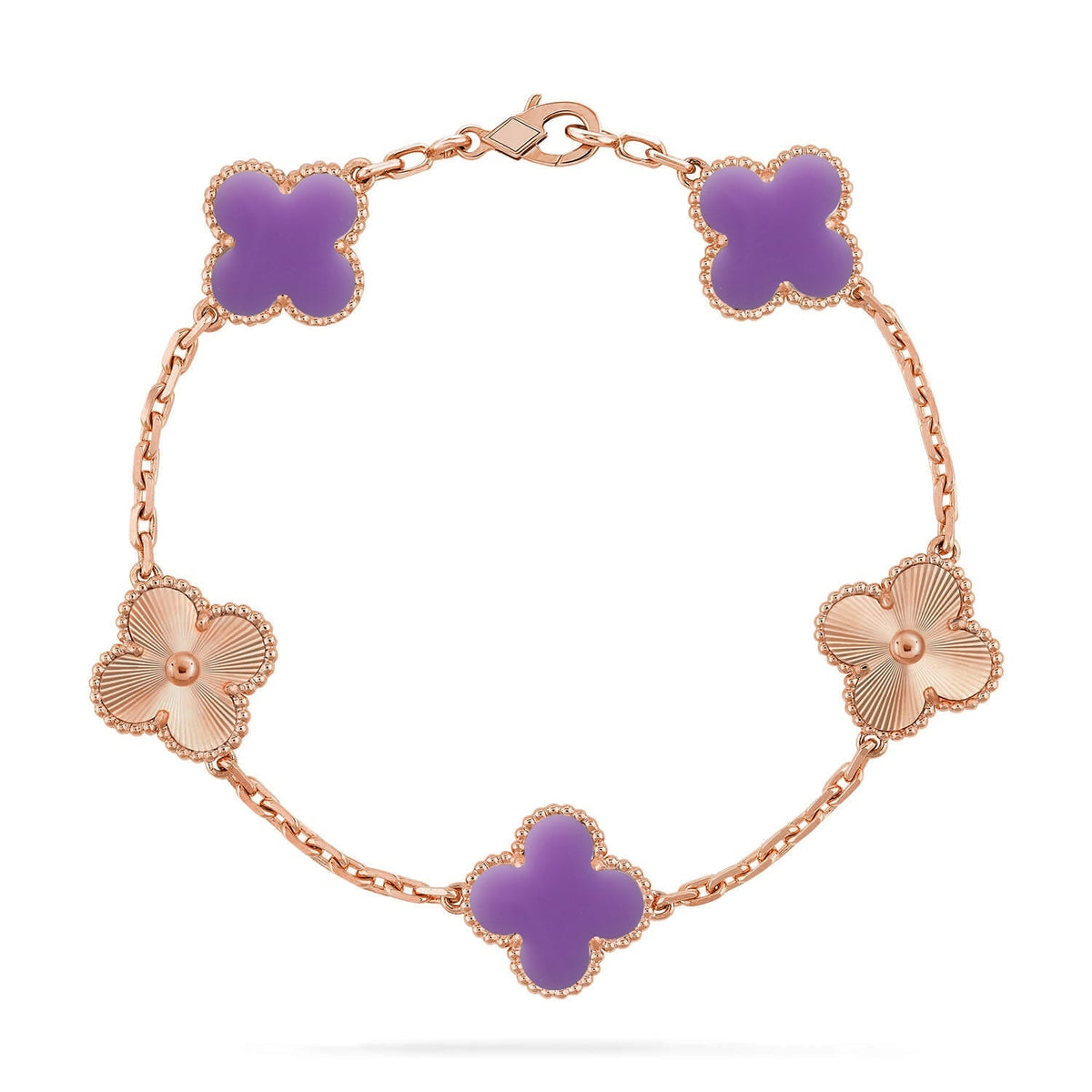 [Cadisa]CLOVER 5 MOTIF LIGHT PURPLE BRACELET COLLECTION