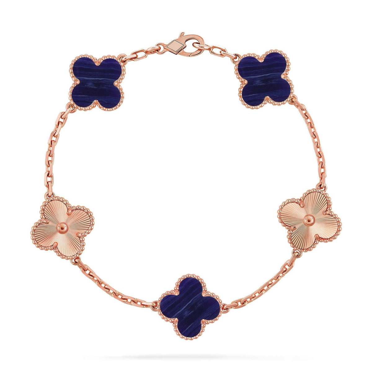 [Cadisa]CLOVER 5 MOTIF PURPLE STRIPES BRACELET COLLECTION