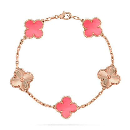 [Cadisa] CLOVER 5 MOTIFS  PINK MOP BRACELET COLLECTION