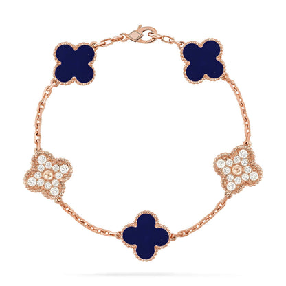 [Cadisa]CLOVER 5 MOTIF LAPIS LAZULI BRACELET COLLECTION
