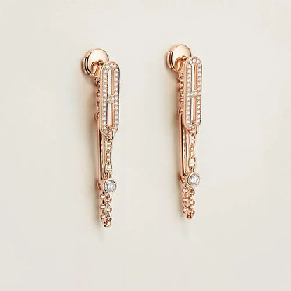 [Cadisa]CHAINE CHAOS DIAMOND DROP EARRINGS