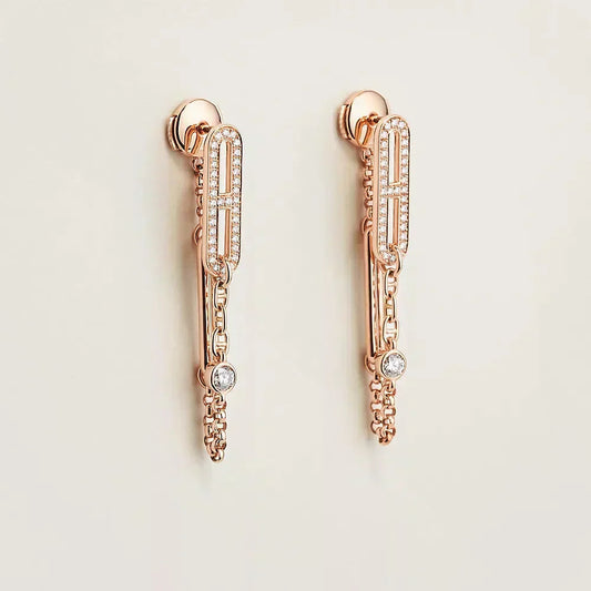 [Cadisa]CHAINE CHAOS DIAMOND DROP EARRINGS