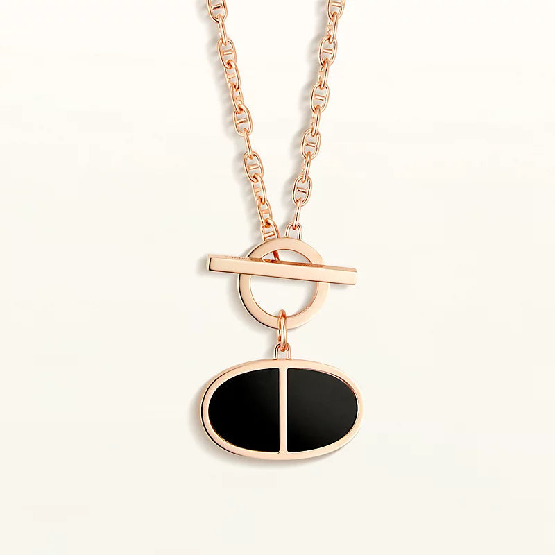 [Cadisa]CHAINE VERSO BLACK CERAMIC NECKLACE