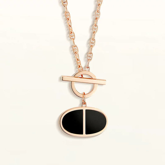 [Cadisa]CHAINE VERSO BLACK CERAMIC NECKLACE