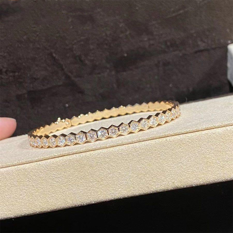 [Cadisa]BEE LOVE GOLD BRACELET FULL DIAMOND