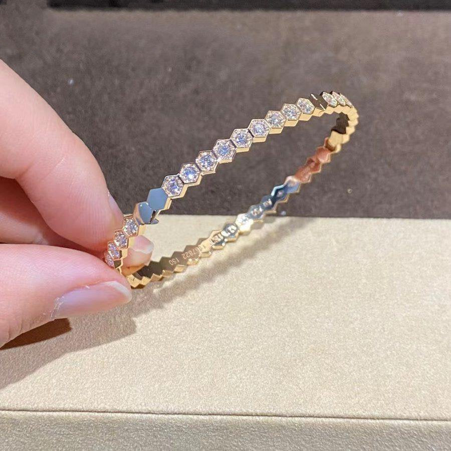 [Cadisa]BEE LOVE GOLD BRACELET FULL DIAMOND
