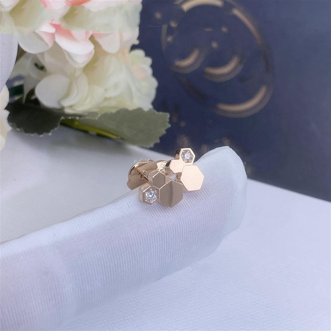 [Cadisa]BEE LOVE PINK GOLD DIAMOND EARRINGS