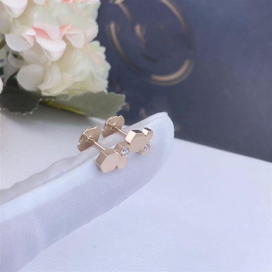 [Cadisa]BEE LOVE PINK GOLD DIAMOND EARRINGS