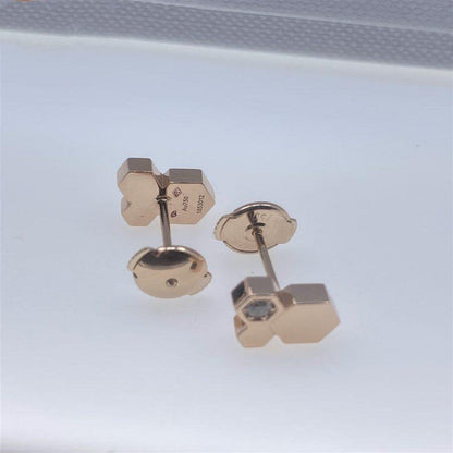 [Cadisa]BEE LOVE PINK GOLD DIAMOND EARRINGS