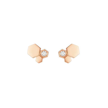 [Cadisa]BEE LOVE PINK GOLD DIAMOND EARRINGS