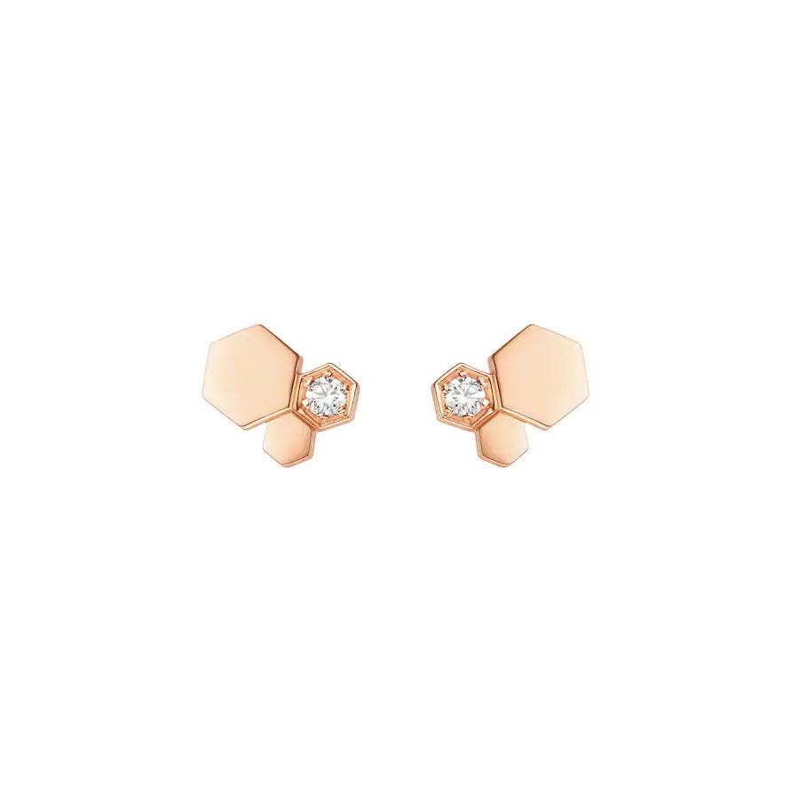 [Cadisa]BEE LOVE PINK GOLD DIAMOND EARRINGS