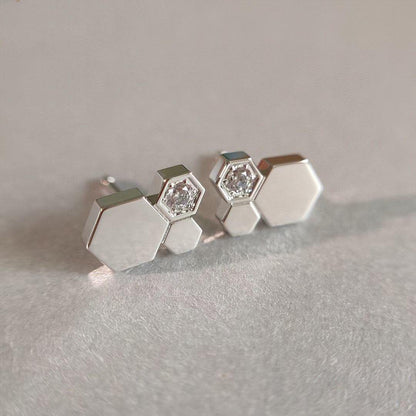 [Cadisa]BEE LOVE SILVER DIAMOND EARRINGS