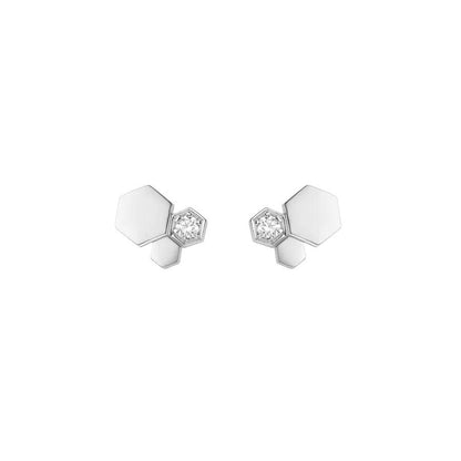 [Cadisa]BEE LOVE SILVER DIAMOND EARRINGS