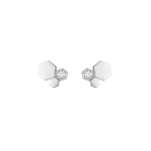 [Cadisa]BEE LOVE SILVER DIAMOND EARRINGS