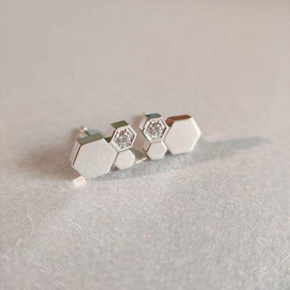 [Cadisa]BEE LOVE SILVER DIAMOND EARRINGS