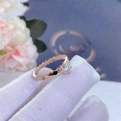 [Cadisa]BEE LOVE RING PINK GOLD 1 DIAMOND