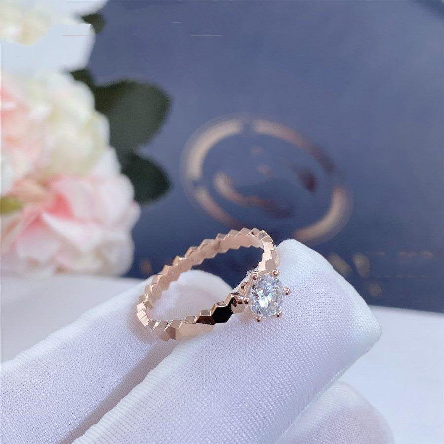 [Cadisa]BEE LOVE RING PINK GOLD 1 DIAMOND