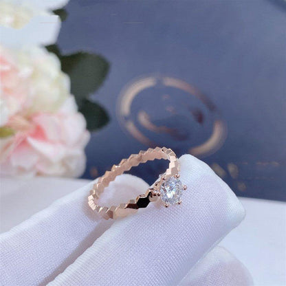 [Cadisa]BEE LOVE RING PINK GOLD 1 DIAMOND
