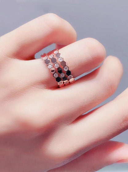 [Cadisa]BEE LOVE RING PINK GOLD DIAMOND