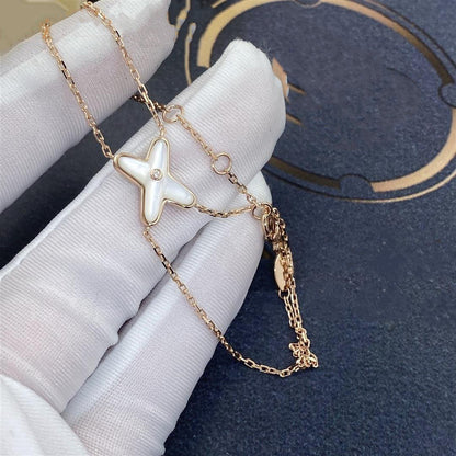 [Cadisa]JEUX BRACELET WHITE MOP PINK GOLD 1 DIAMOND