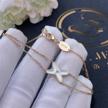 [Cadisa]JEUX BRACELET WHITE MOP PINK GOLD 1 DIAMOND