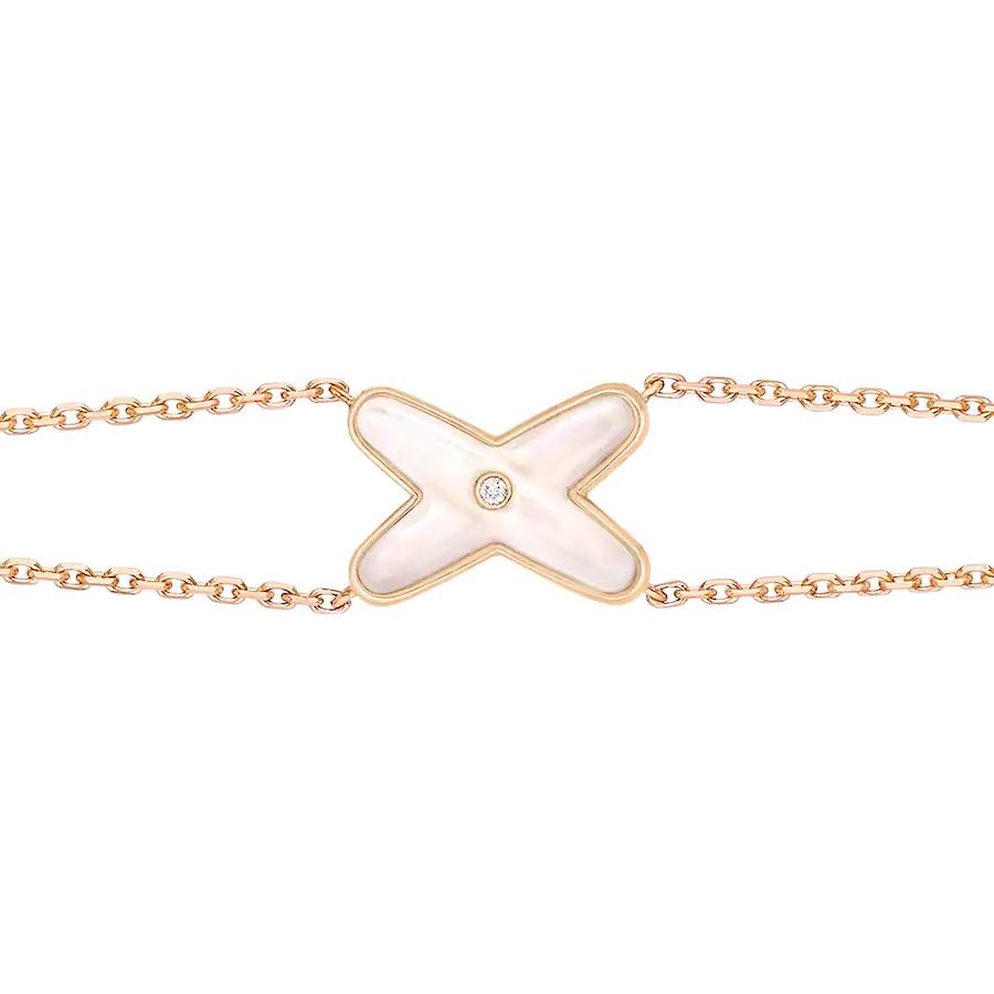 [Cadisa]JEUX BRACELET WHITE MOP PINK GOLD 1 DIAMOND