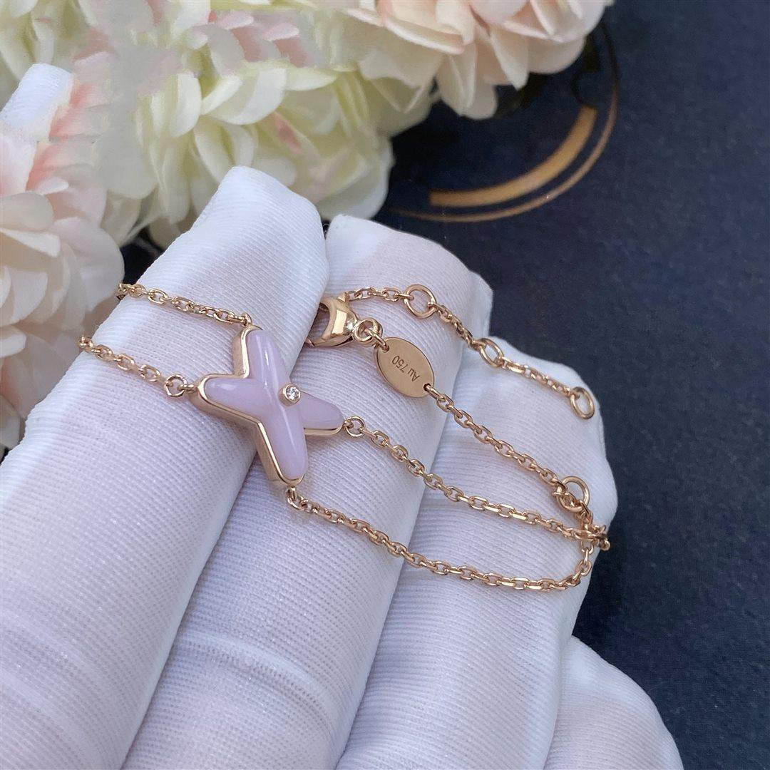 [Cadisa]JEUX BRACELET PINK MOP PINK GOLD 1 DIAMOND