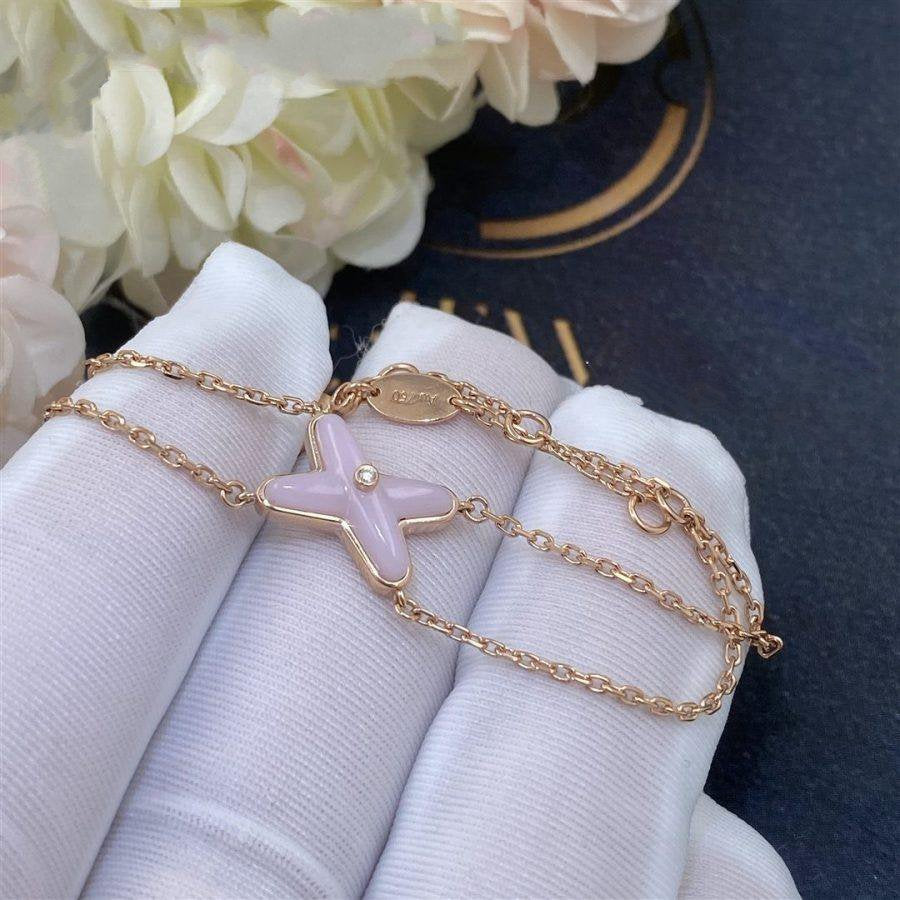 [Cadisa]JEUX BRACELET PINK MOP PINK GOLD 1 DIAMOND