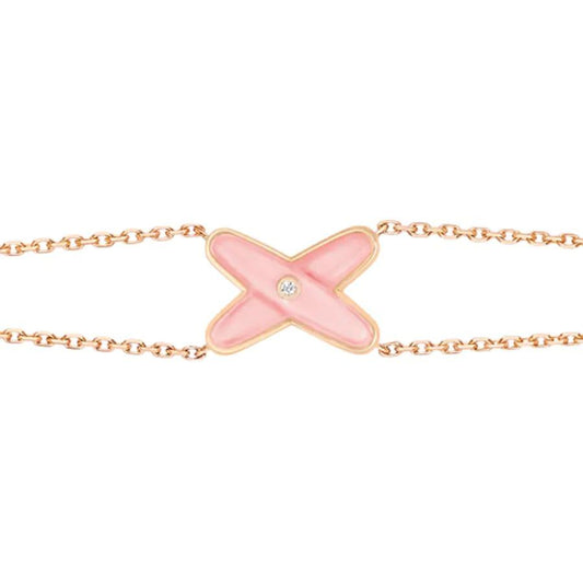 [Cadisa]JEUX BRACELET PINK MOP PINK GOLD 1 DIAMOND