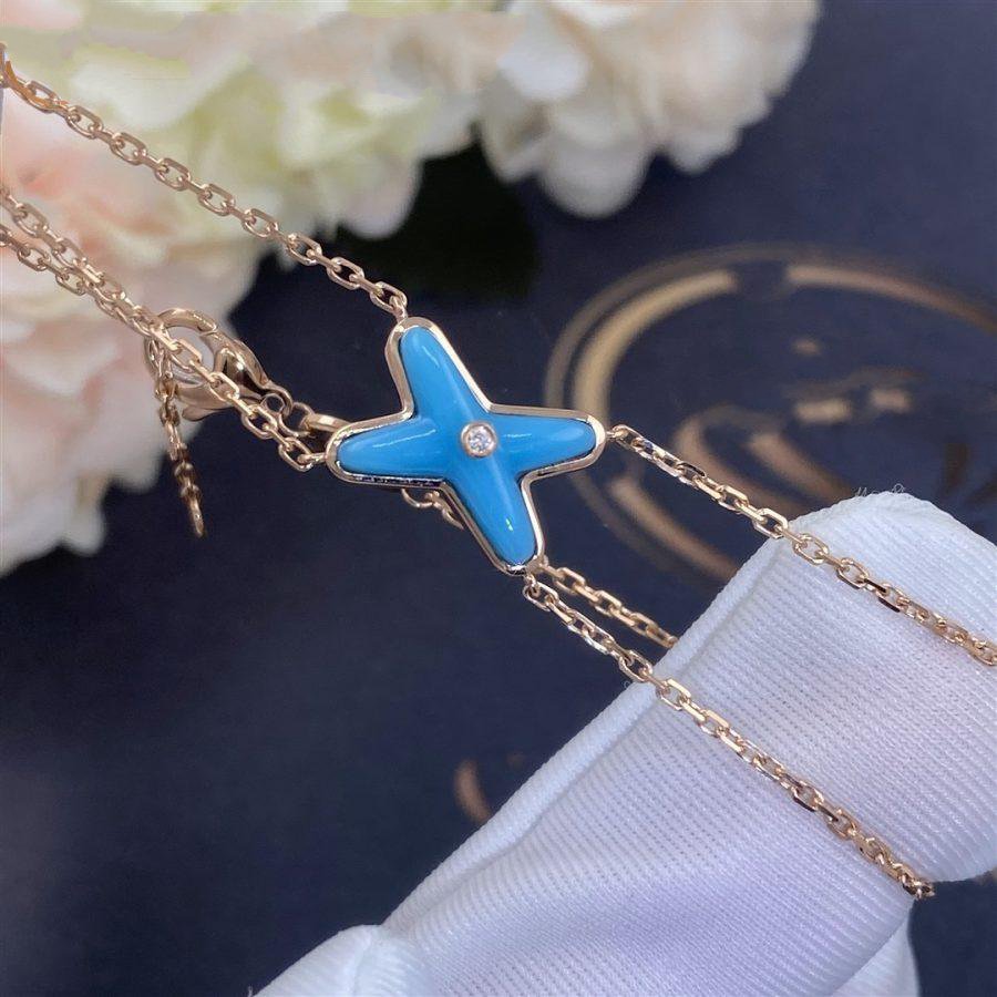 [Cadisa]JEUX BRACELET TURQUOISE PINK GOLD 1 DIAMOND