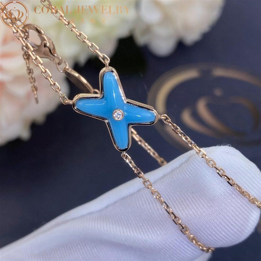 [Cadisa]JEUX BRACELET TURQUOISE PINK GOLD 1 DIAMOND