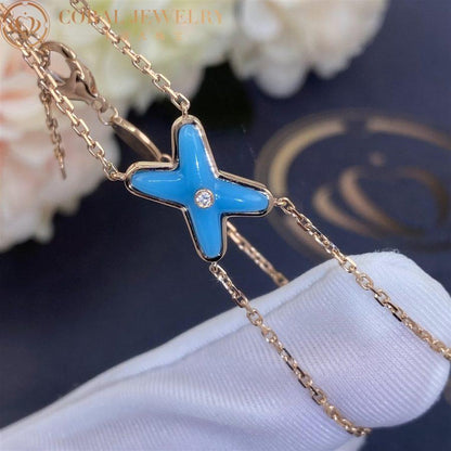 [Cadisa]JEUX BRACELET TURQUOISE PINK GOLD 1 DIAMOND