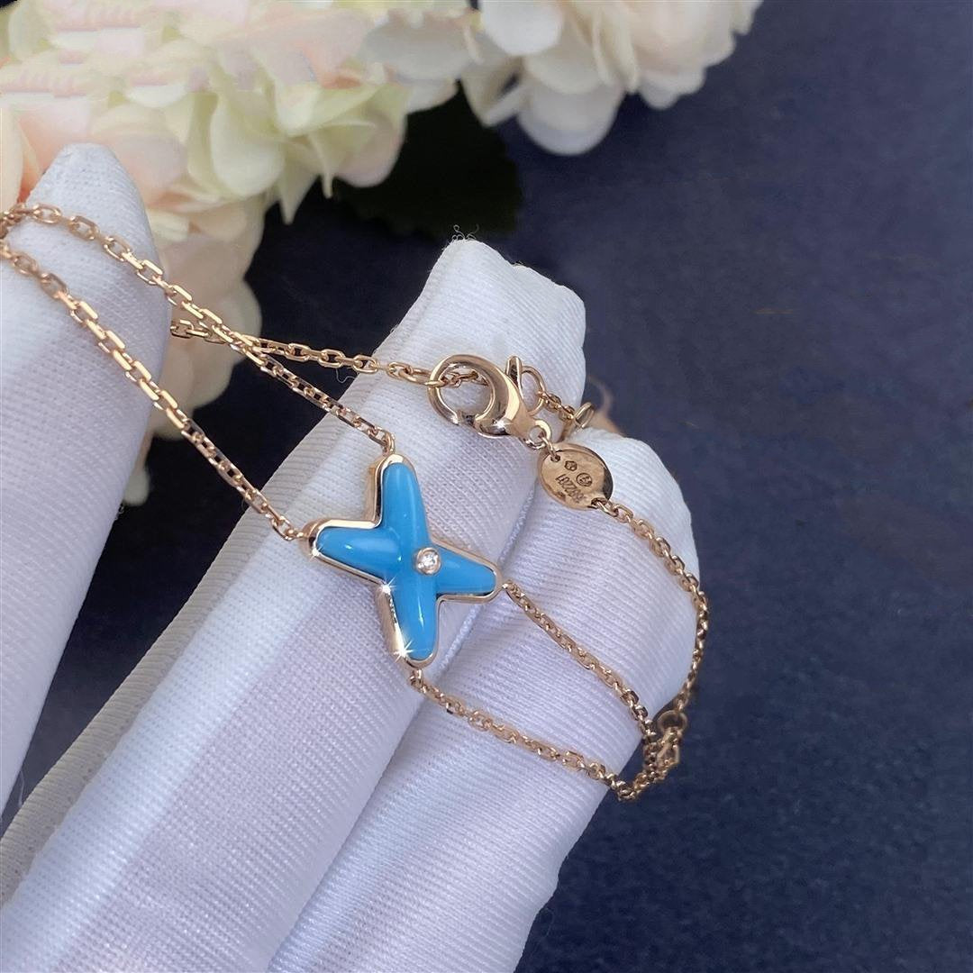 [Cadisa]JEUX BRACELET TURQUOISE PINK GOLD 1 DIAMOND