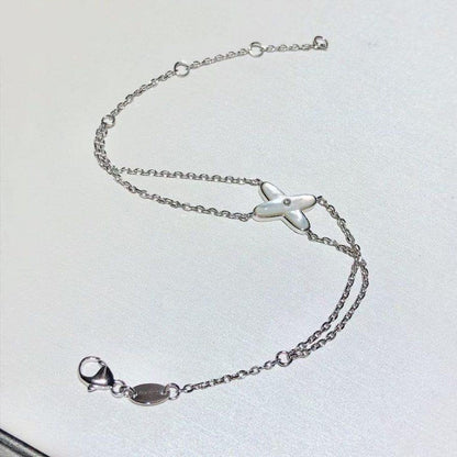 [Cadisa]JEUX BRACELET WHITE MOP SILVER 1 DIAMOND