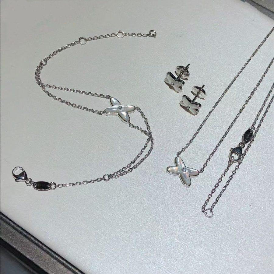 [Cadisa]JEUX BRACELET WHITE MOP SILVER 1 DIAMOND