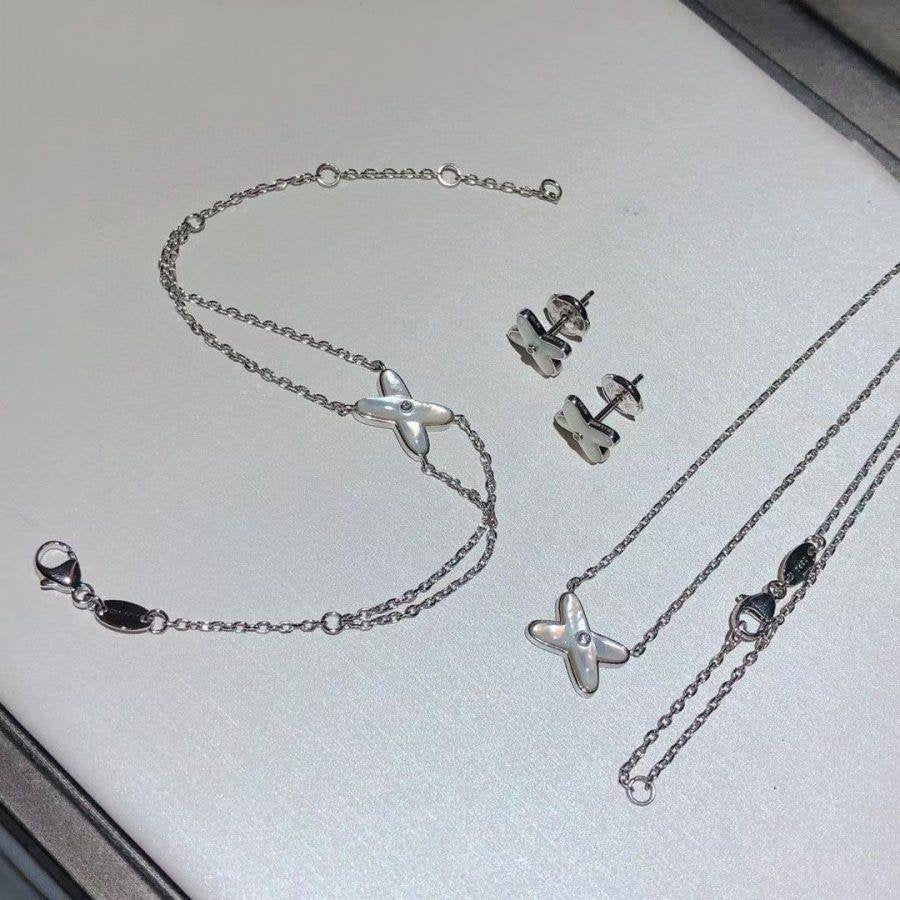 [Cadisa]JEUX BRACELET WHITE MOP SILVER 1 DIAMOND