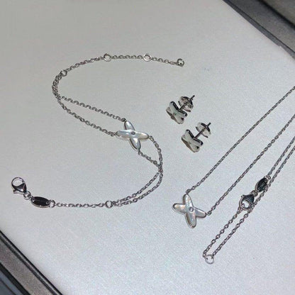 [Cadisa]JEUX BRACELET WHITE MOP SILVER 1 DIAMOND