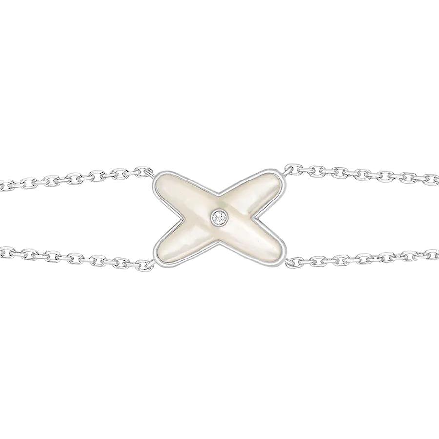 [Cadisa]JEUX BRACELET WHITE MOP SILVER 1 DIAMOND