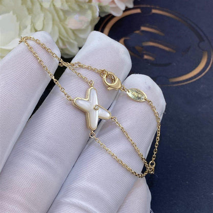 [Cadisa]JEUX BRACELET WHITE MOP GOLD 1 DIAMOND