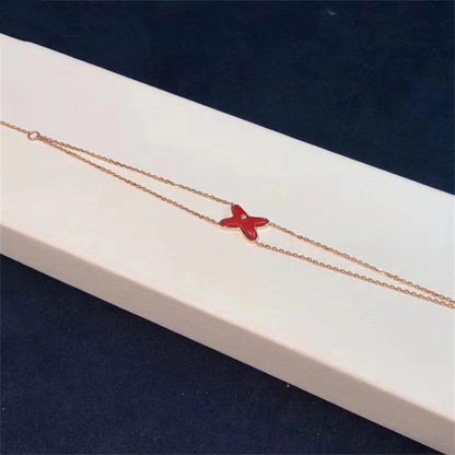 [Cadisa]JEUX BRACELET CARNELIAN PINK GOLD 1 DIAMOND